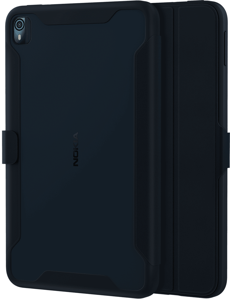 Powiększ: Niebieski Nokia T10 Flip Case od Przód i tył
