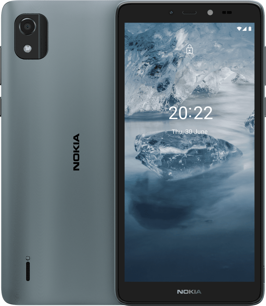 Ingrandisci Blu Nokia C2 2nd Edition da Fronte e retro