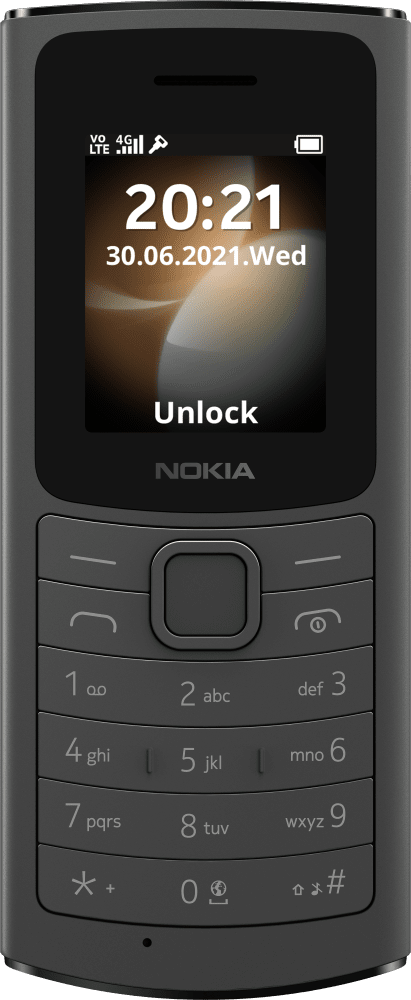 Enlarge Charcoal Nokia 110 4G (2021) from Front