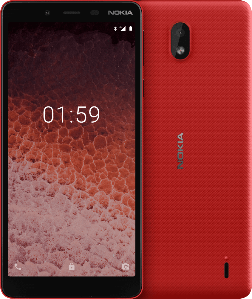 Enlarge Crvena Nokia 1 Plus from Front and Back