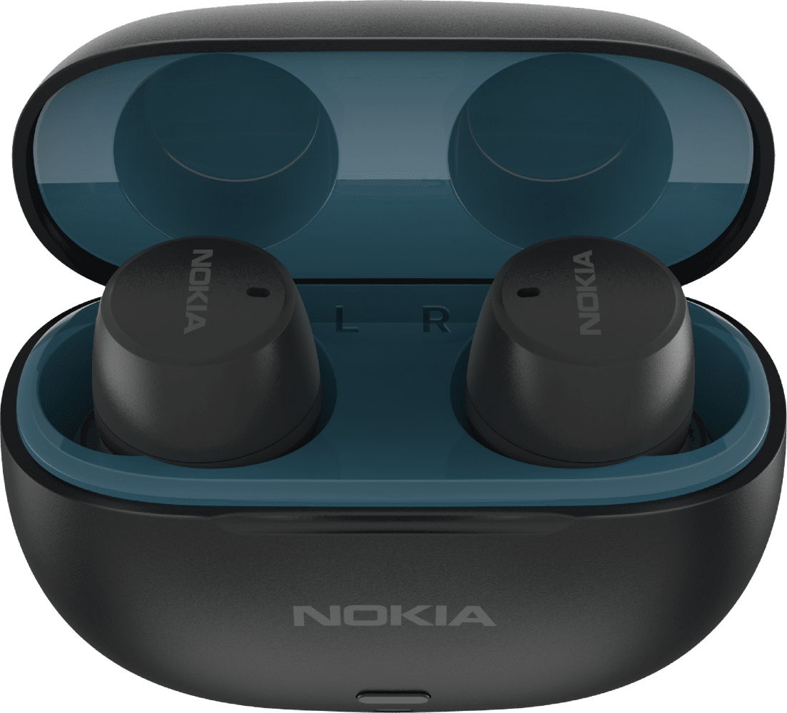 Enlarge Preto Nokia Micro Earbuds Pro from Front and Back
