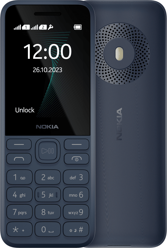 Enlarge أزرق داكن Nokia 130 (2023) from Front and Back