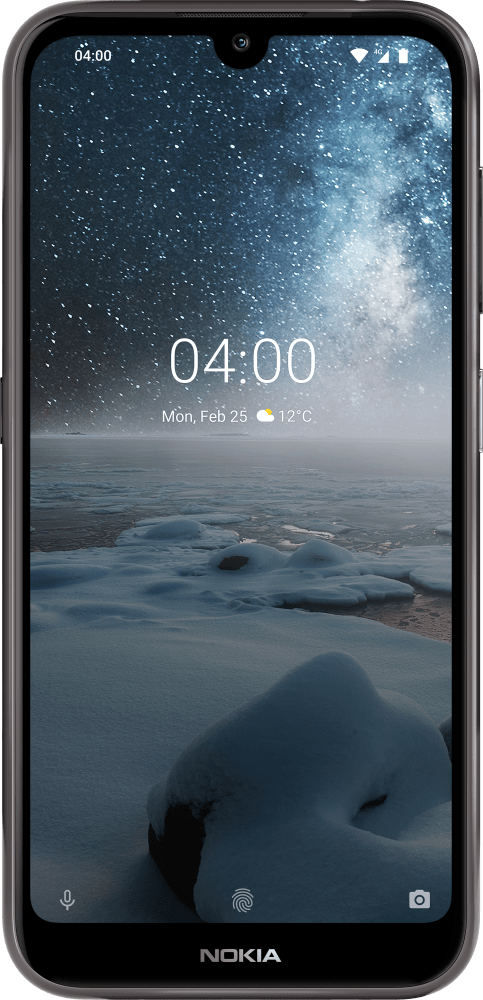 Schwarz Nokia 4.2 von Vorderseite vergrößern