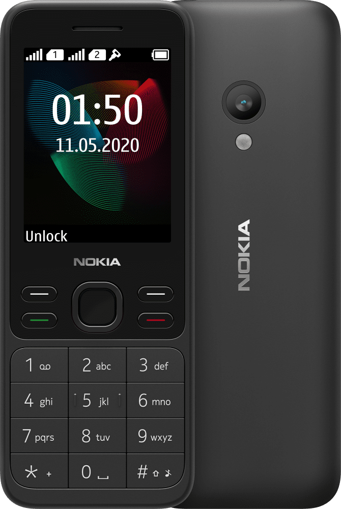 Enlarge Crna Nokia 150  from Front and Back