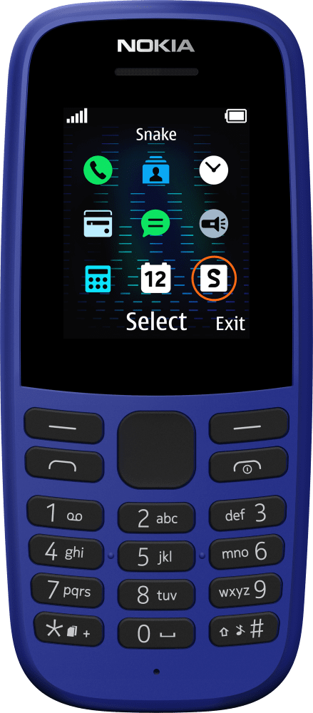 Enlarge Biru Nokia 105 (2019) from Front