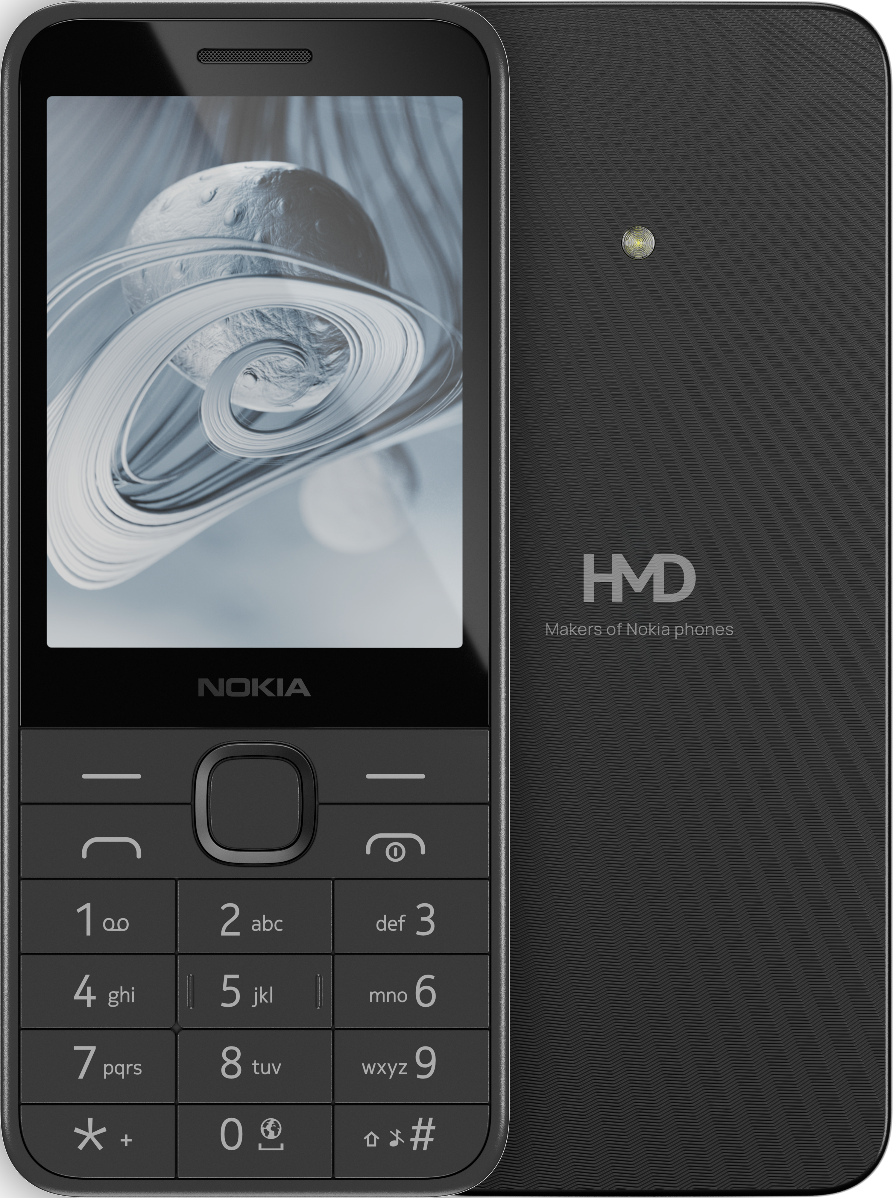 黑色 Nokia 215 4G (2024) from Front and Back