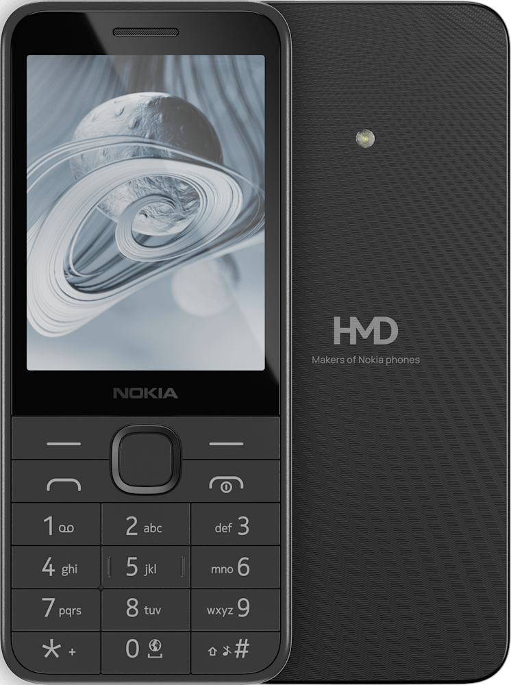 黑色 Nokia 215 4G (2024) from Front and Back