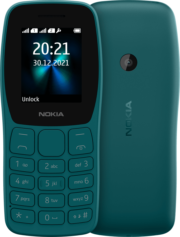 Enlarge Green Nokia 110 Africa Edition from Front and Back
