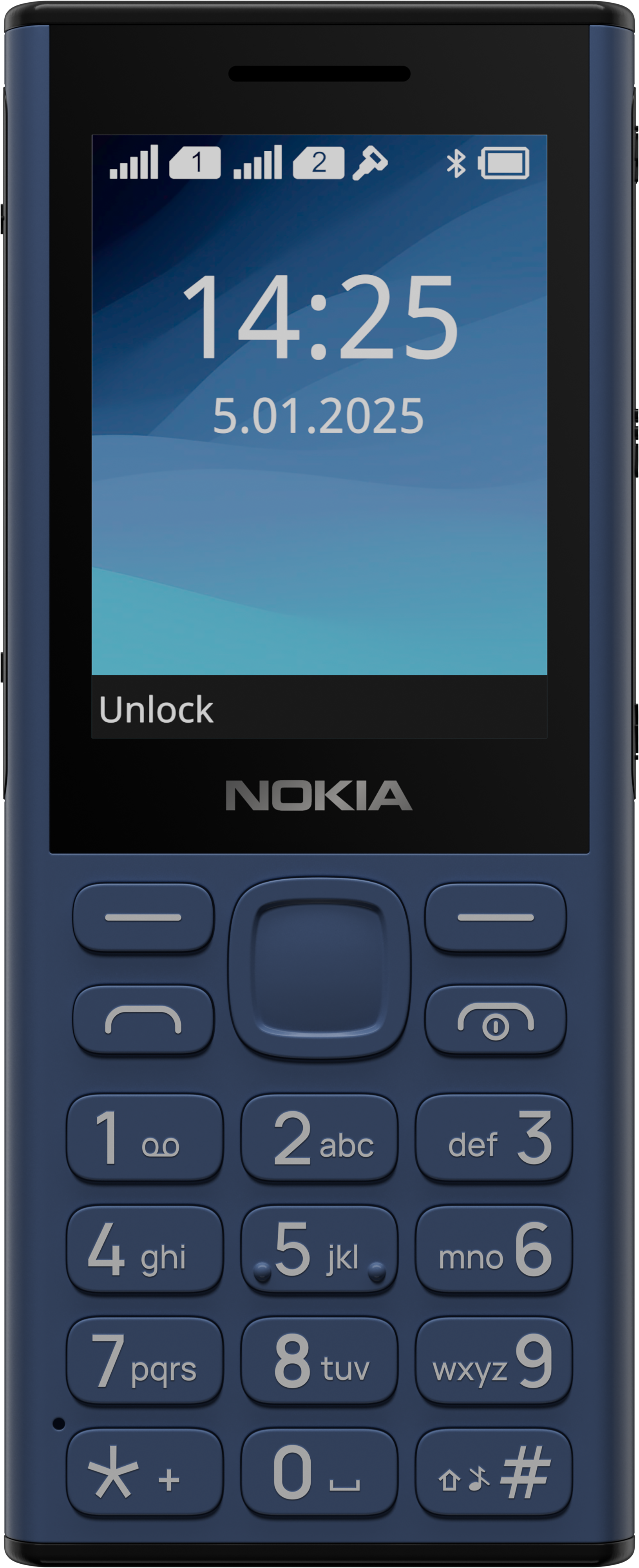 Blue Nokia 130 Music from Front