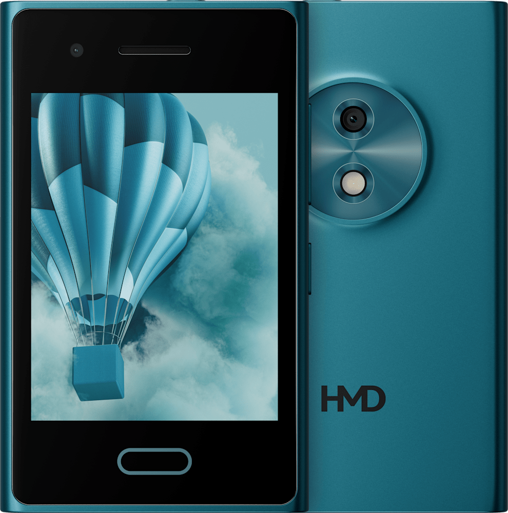 Cyan HMD Touch 4G from Front and Back