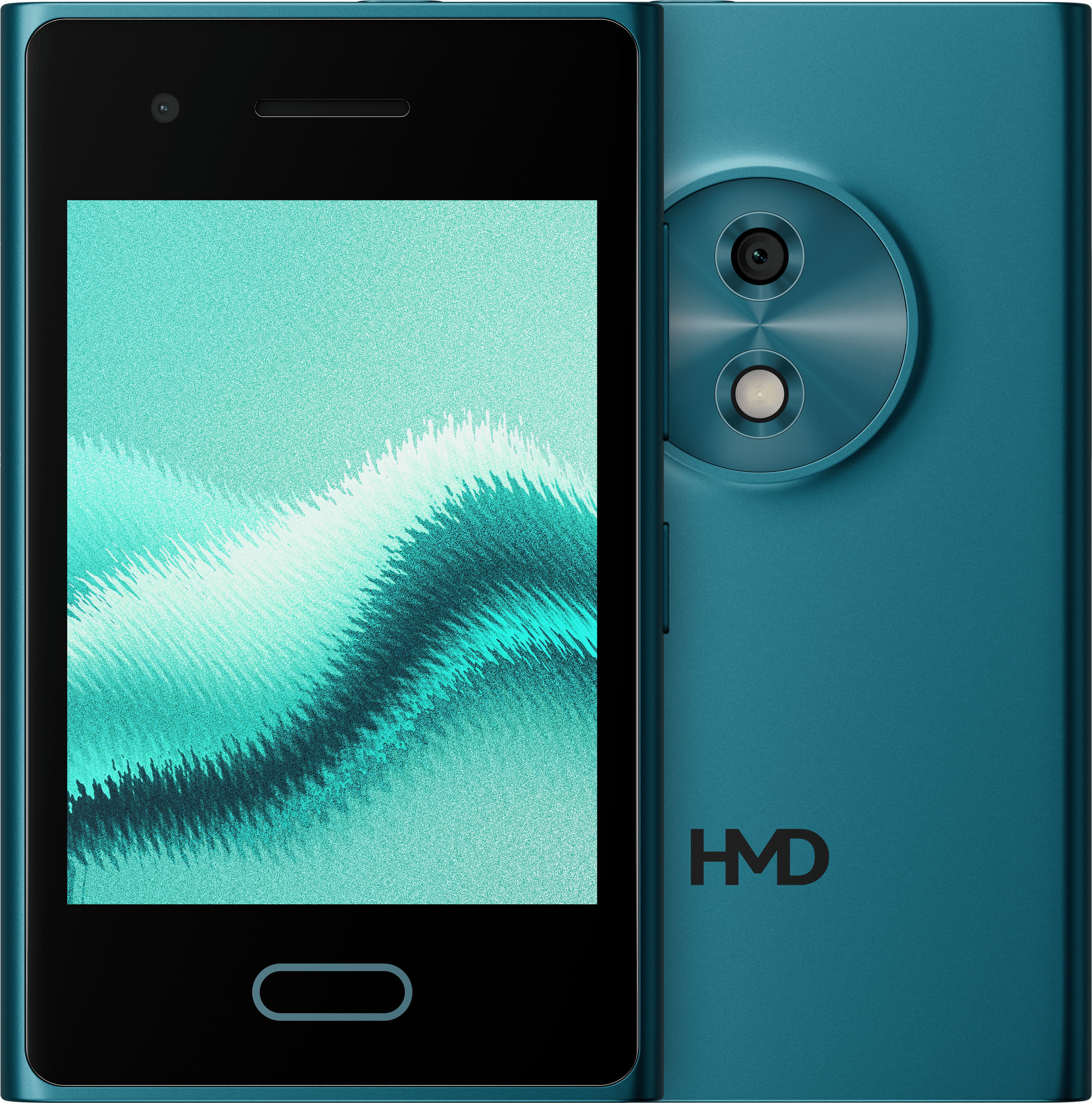 Cyan HMD Touch 4G from Front and Back