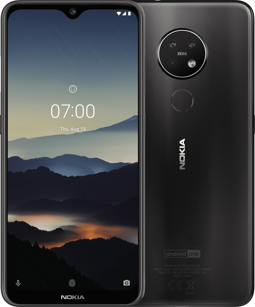 Enlarge Màu xám đậm Nokia 7.2 from Front and Back