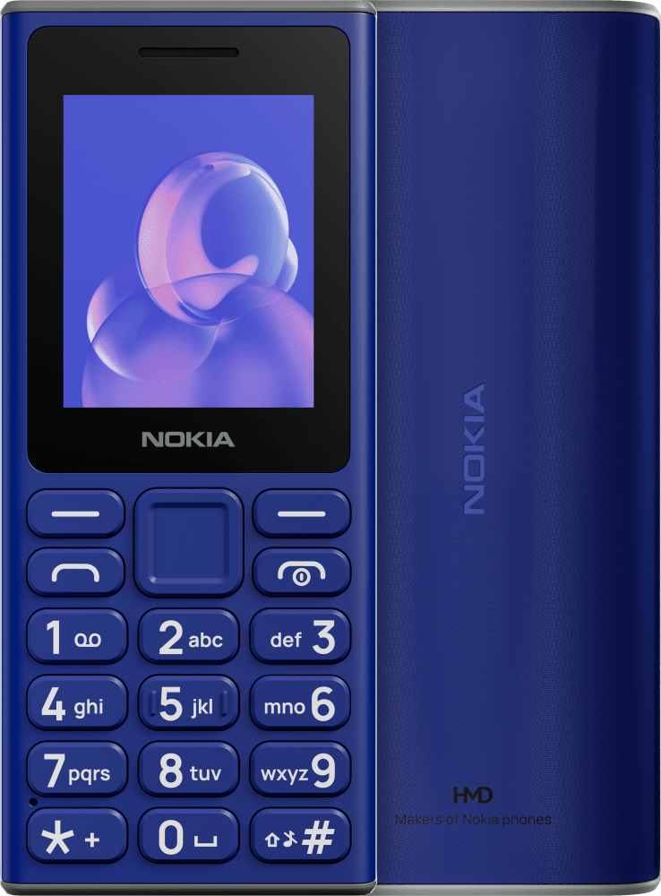 Enlarge Azul Nokia 105 (2024) from Front and Back