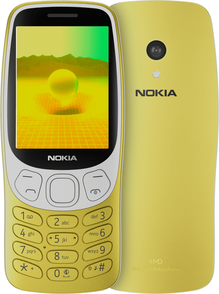 Y2K Gold Nokia 3210 von Vorder- und Rückseite vergrößern