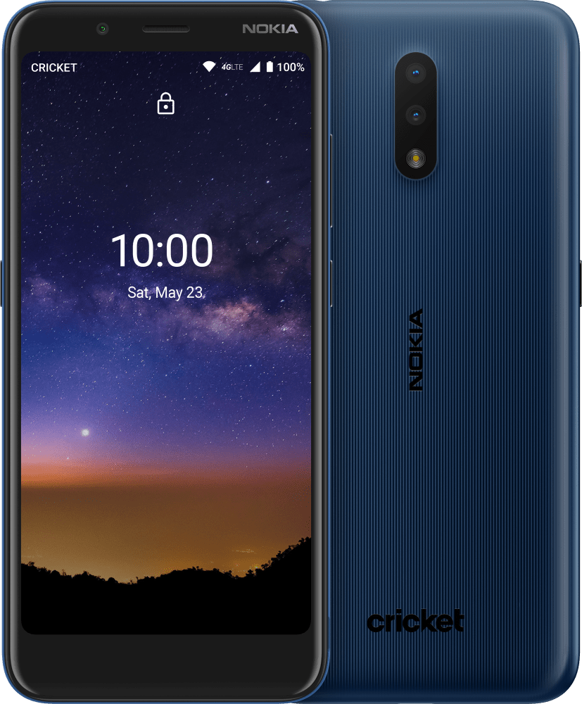 Enlarge Tempered Blue Nokia C2 Tava from Front and Back