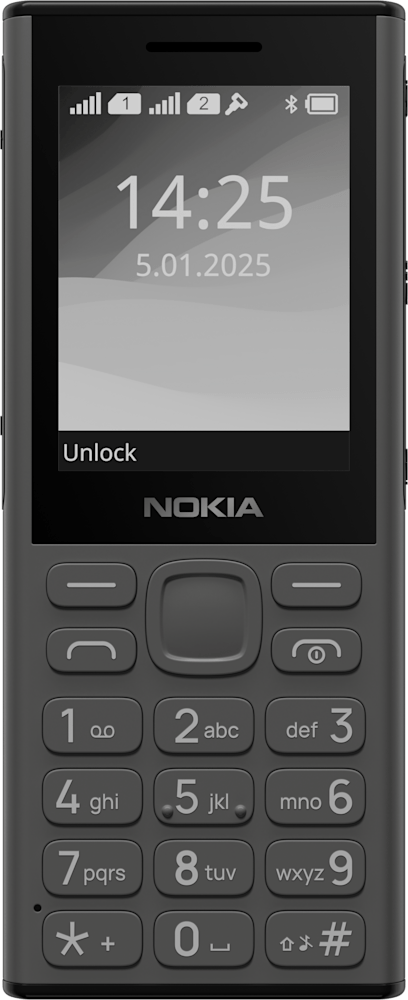 Dark Grey Nokia 130 Music from Front