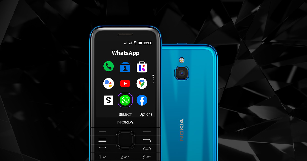 Original Unlocked 4G/LTE GSM Nokia 8000 2020 4GB ROM GPS WIFI Mobile KaiOS  Phone 