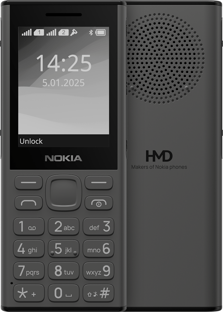 Dark Grey Nokia 130 Music from Front and Back
