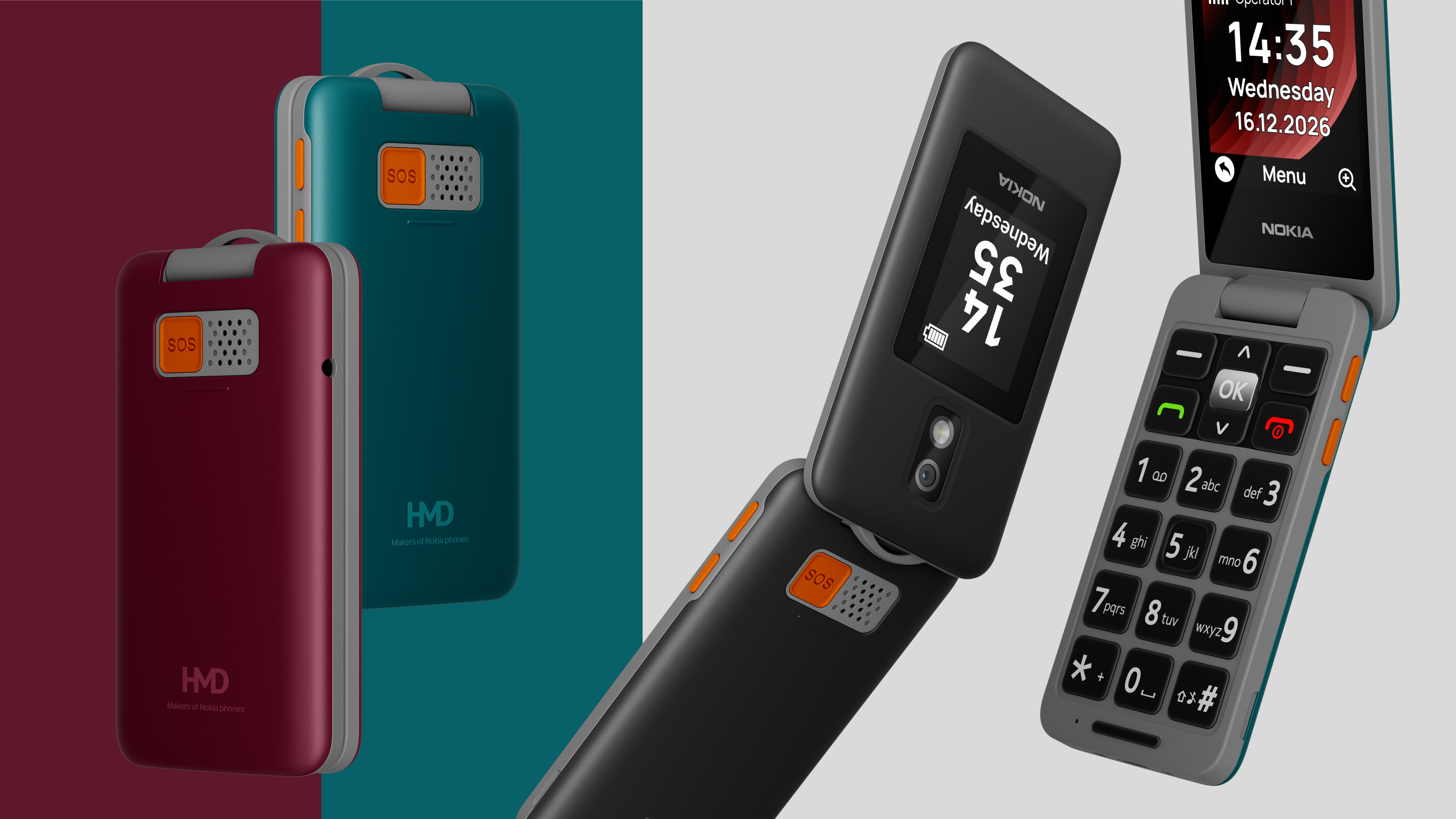 Nokia 2360 Flip brings dual displays and a dedicated SOS button to a 2G feature phone