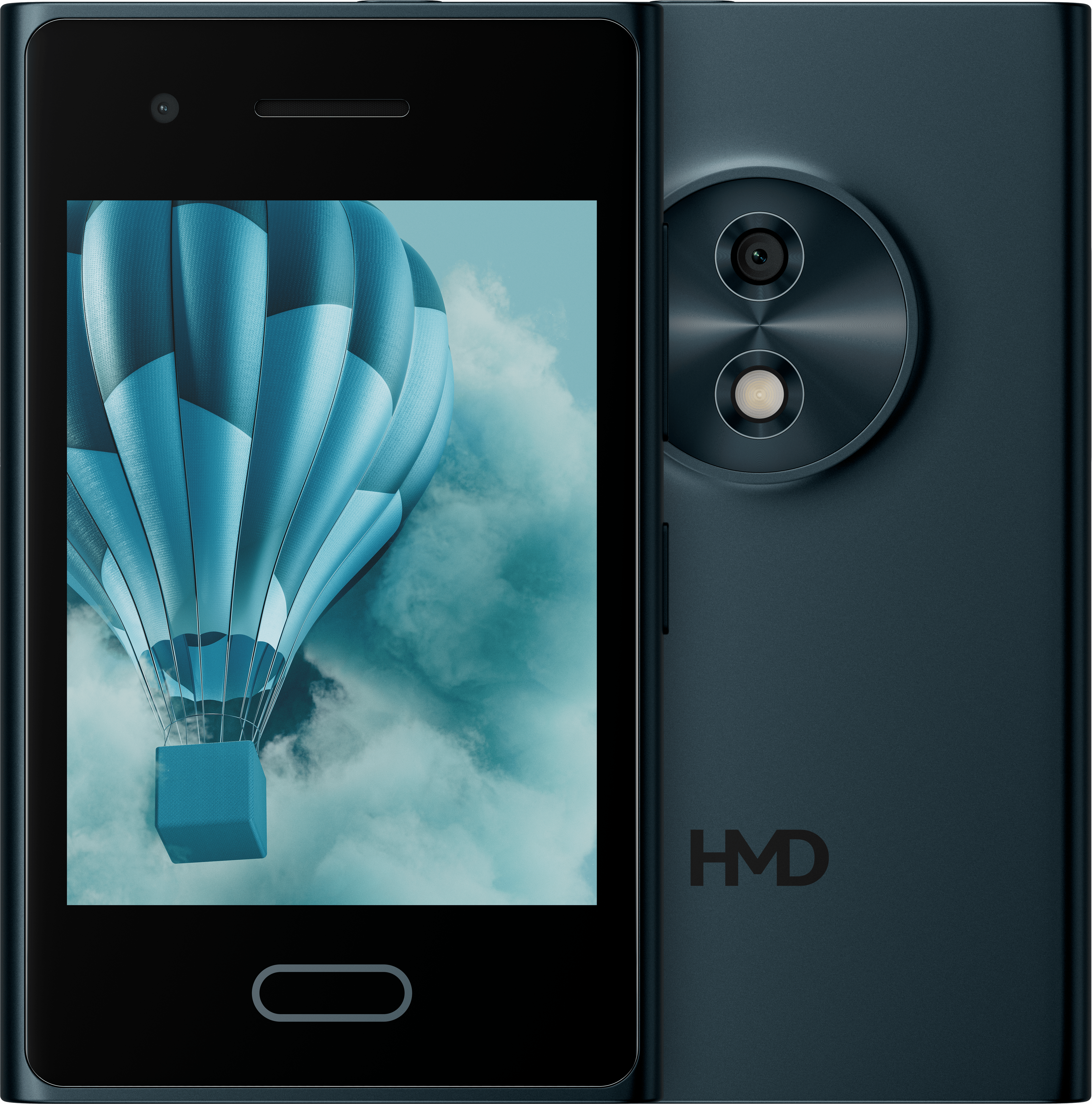 Dark Blue HMD Touch 4G from Front and Back