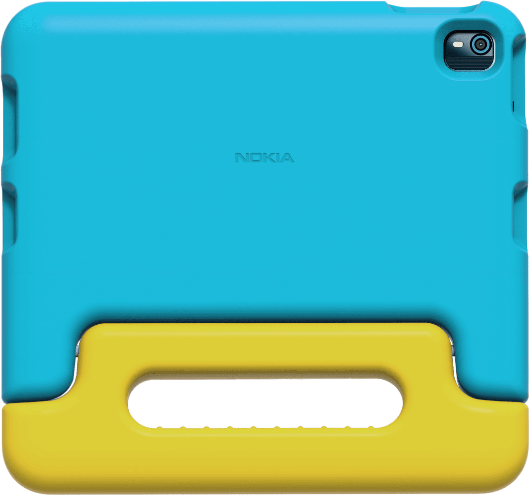 Ampliar Nokia T10 Kids Cover Yellow & Cyan desde Atrás