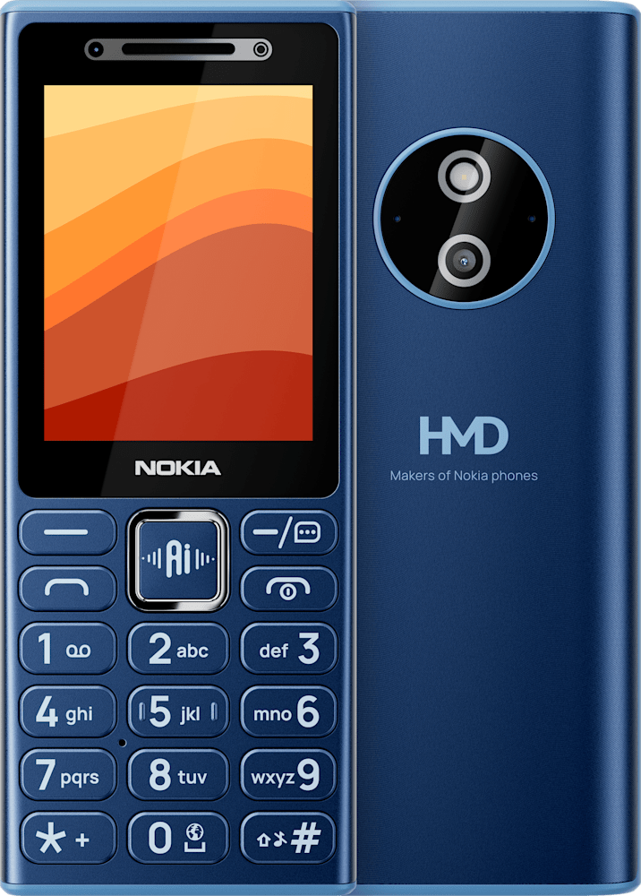 أزرق داكن Nokia 210 4G from Front and Back