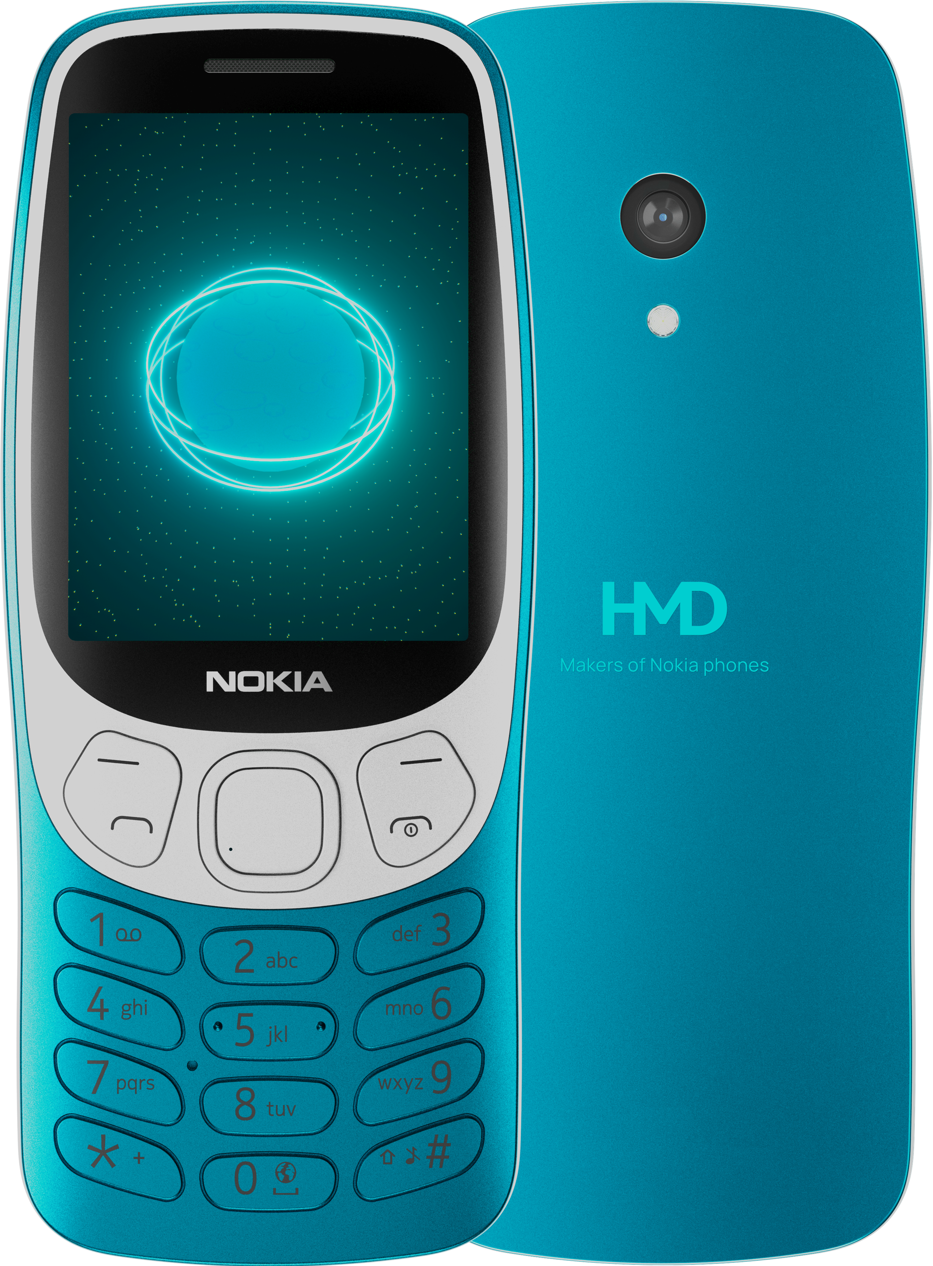 Grunge Black Nokia 3210 4G z Przód i tył