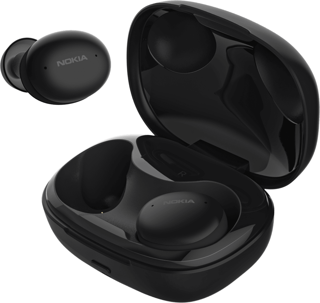 Schwarz Nokia Comfort Earbuds Pro von Vorder- und Rückseite vergrößern