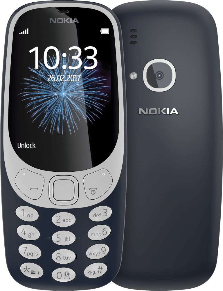 Enlarge Plava Nokia 3310 from Front and Back
