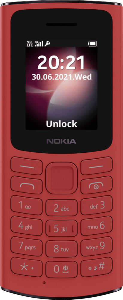 Enlarge Red Nokia 105 4G (2021) from Front
