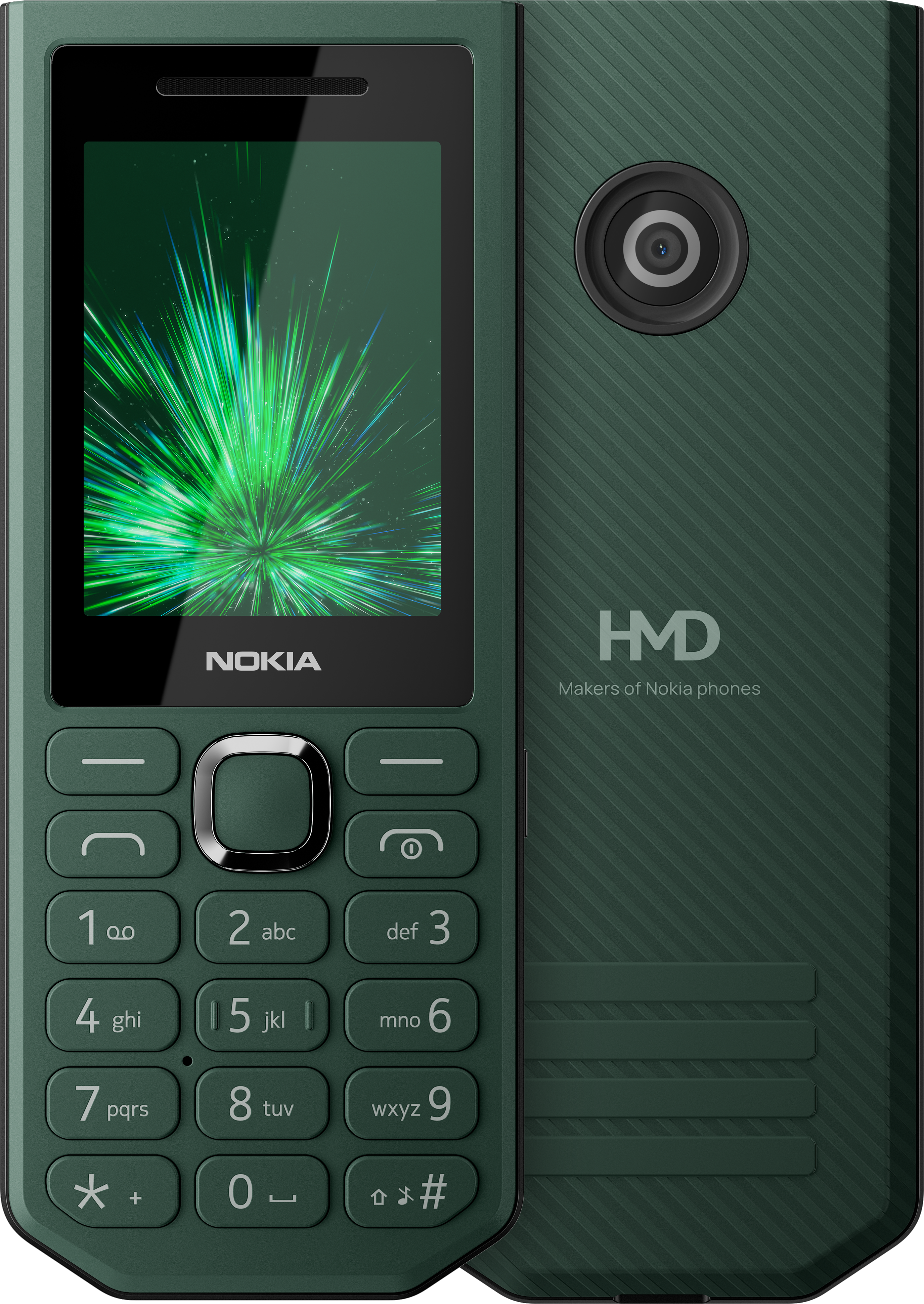 Green Nokia 300 Charge from Front and Back