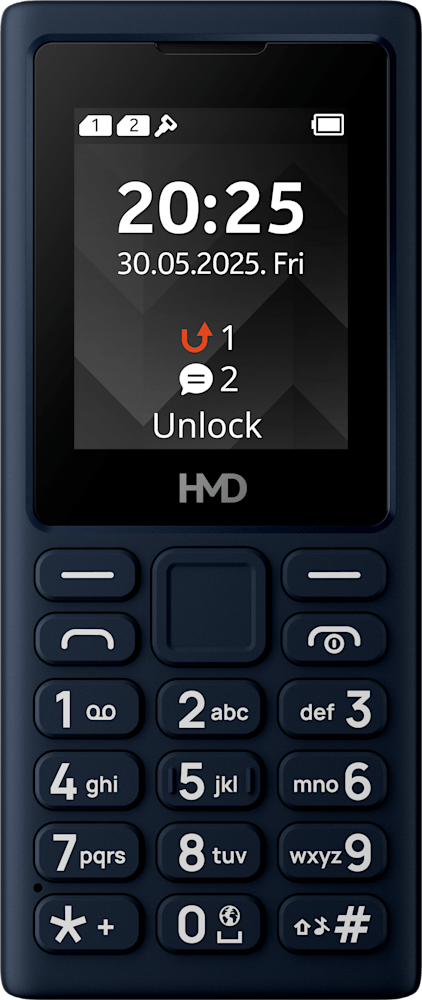 Dark Blue HMD 102 4G Dual Sim  from Front