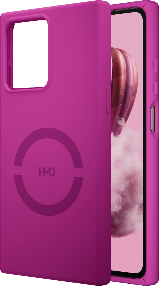 Enlarge Neon Pink Skyline Case from Front and Back