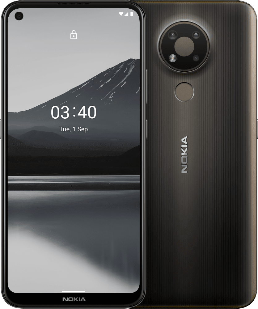 Enlarge Charcoal Nokia 3.4 from Front and Back