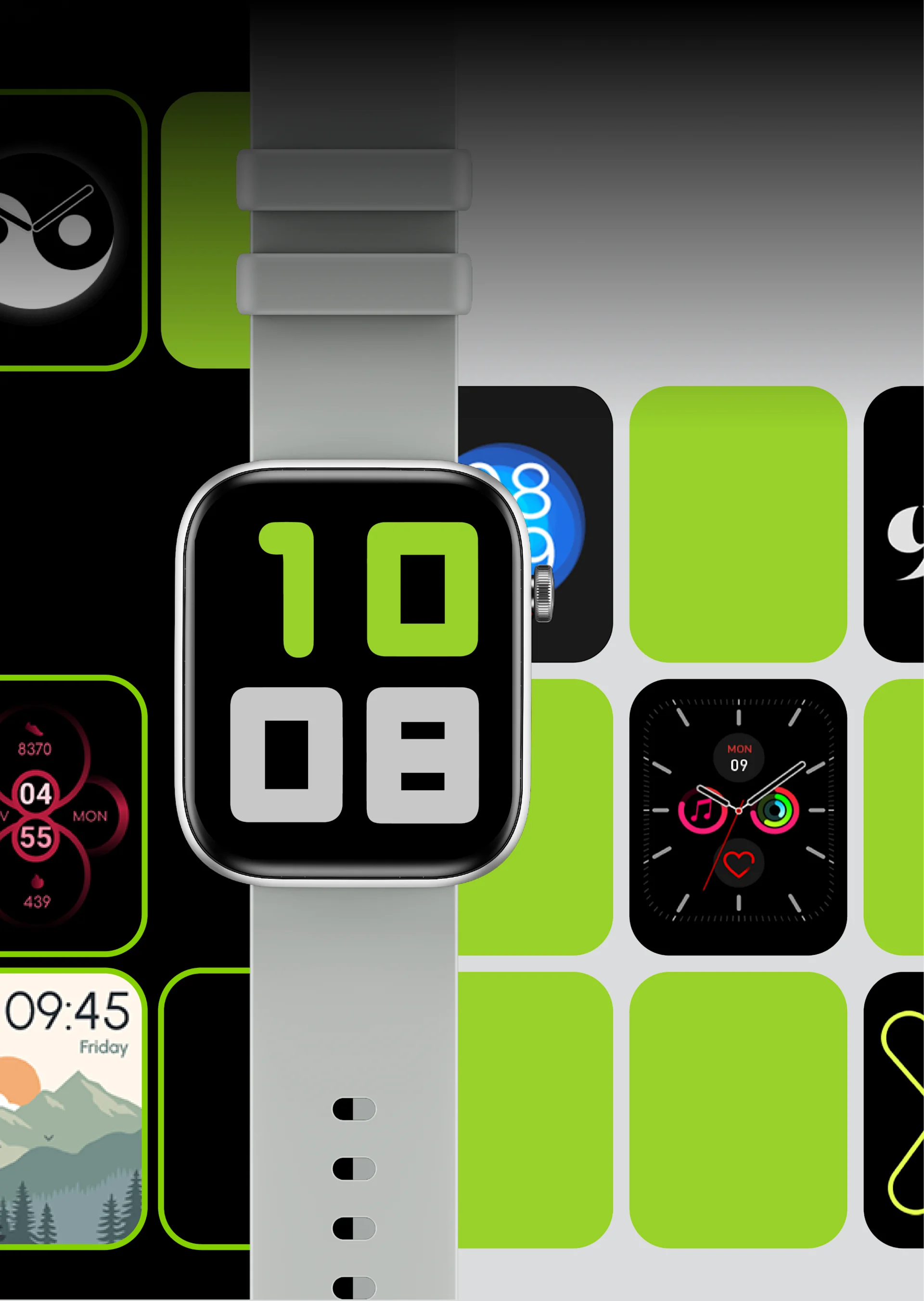 HMD Watch P1 featuring animated watch face options for a personalized smartwatch experience