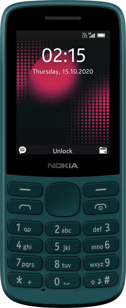 Enlarge Cyan Nokia 215 4G from Front