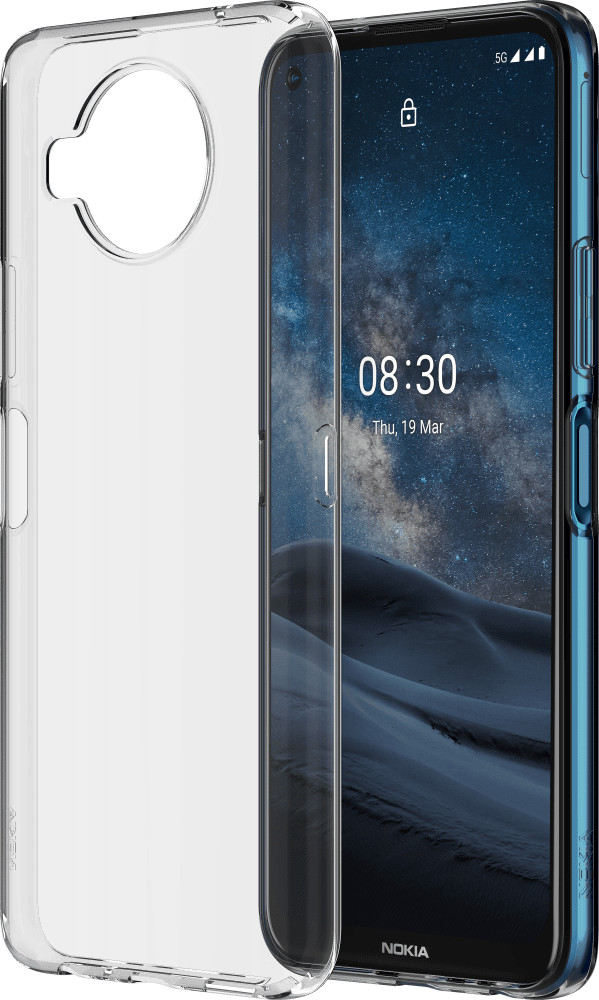 Förstora Transparent Nokia 8.3 5G Clear Case från Fram- och baksida