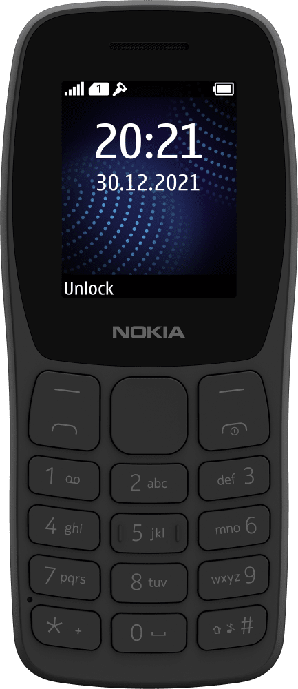 Enlarge Charcoal Nokia 105 Africa Edition from Front
