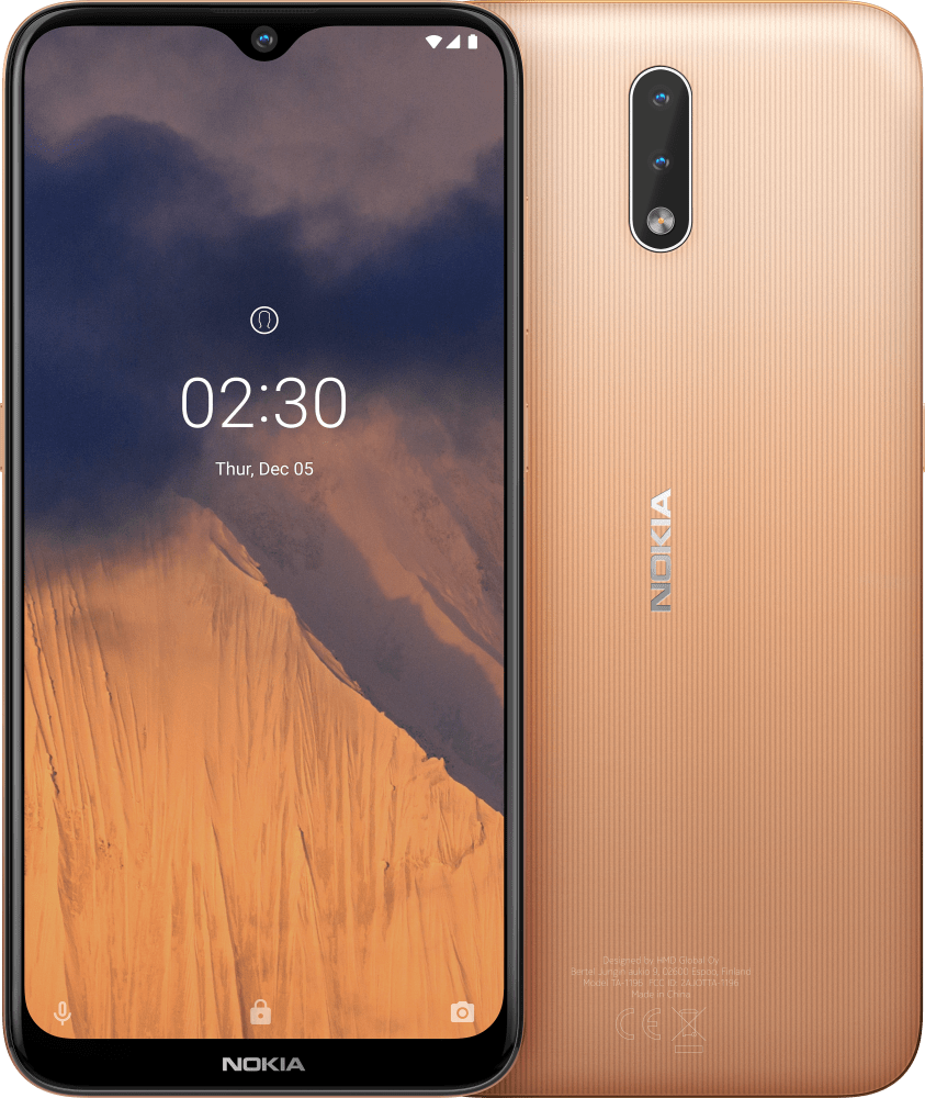Enlarge Sand Nokia 2.3 from Front and Back