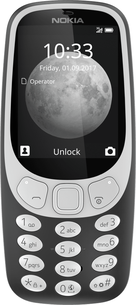 Enlarge Charcoal Nokia 3310 3G from Front