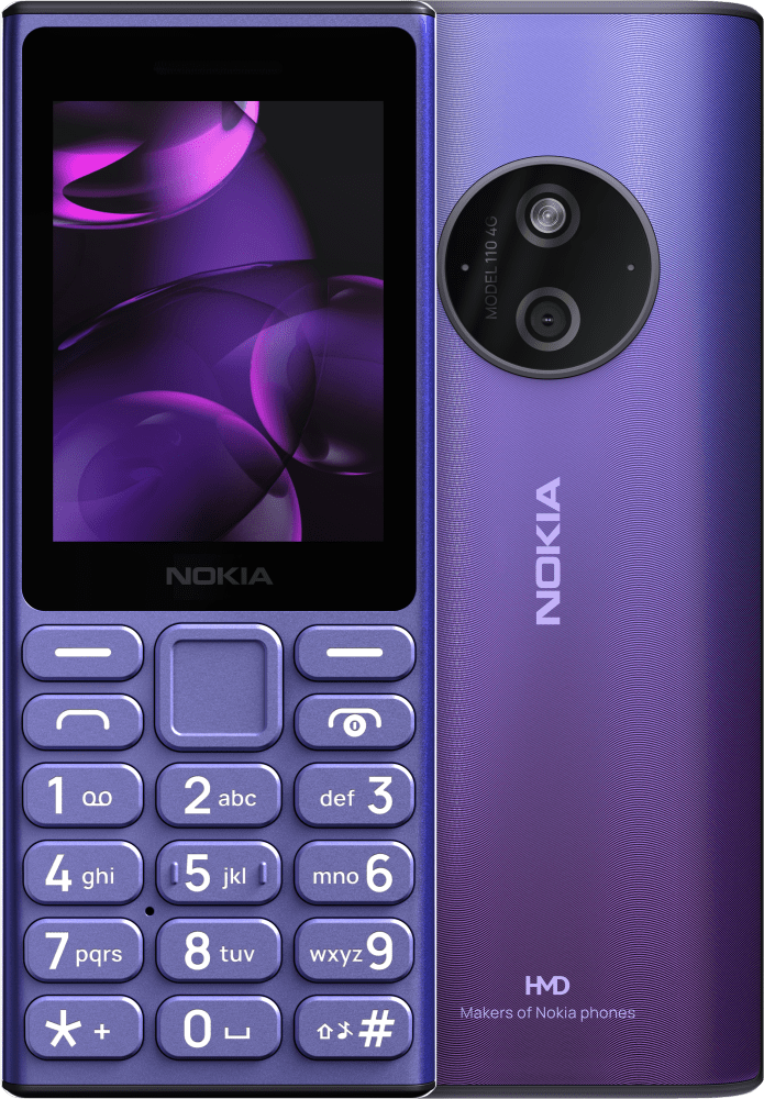 Agrandir Bleu Nokia 125 4G (2024) de Avant et arrière