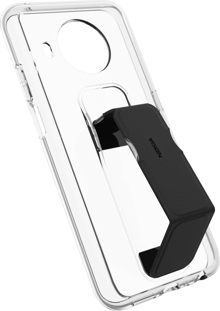Transparent Nokia X10 and Nokia X20 Grip and Stand Case von Vorder- und Rückseite vergrößern