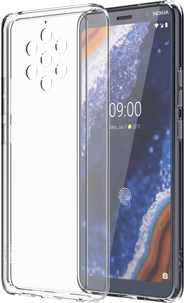 Enlarge Transparent Nokia 9 Premium Clear Case from Front and Back