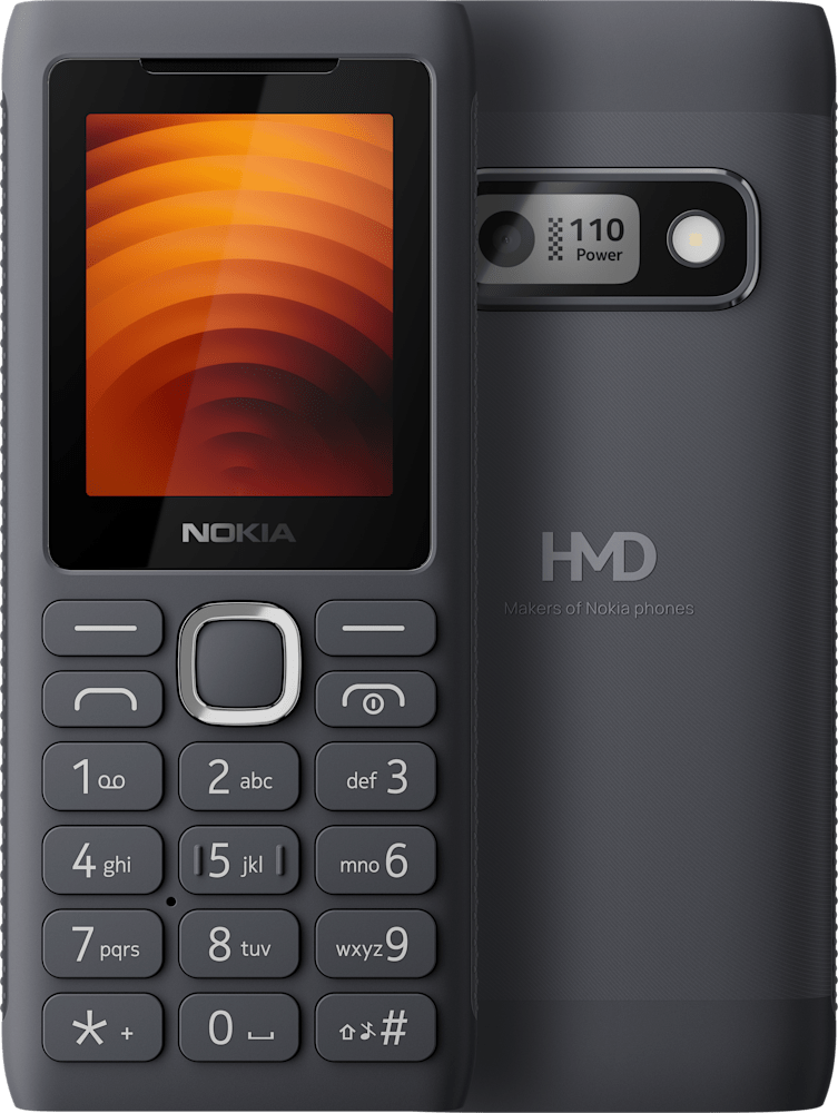 رمادي Nokia 110 Power from Front and Back