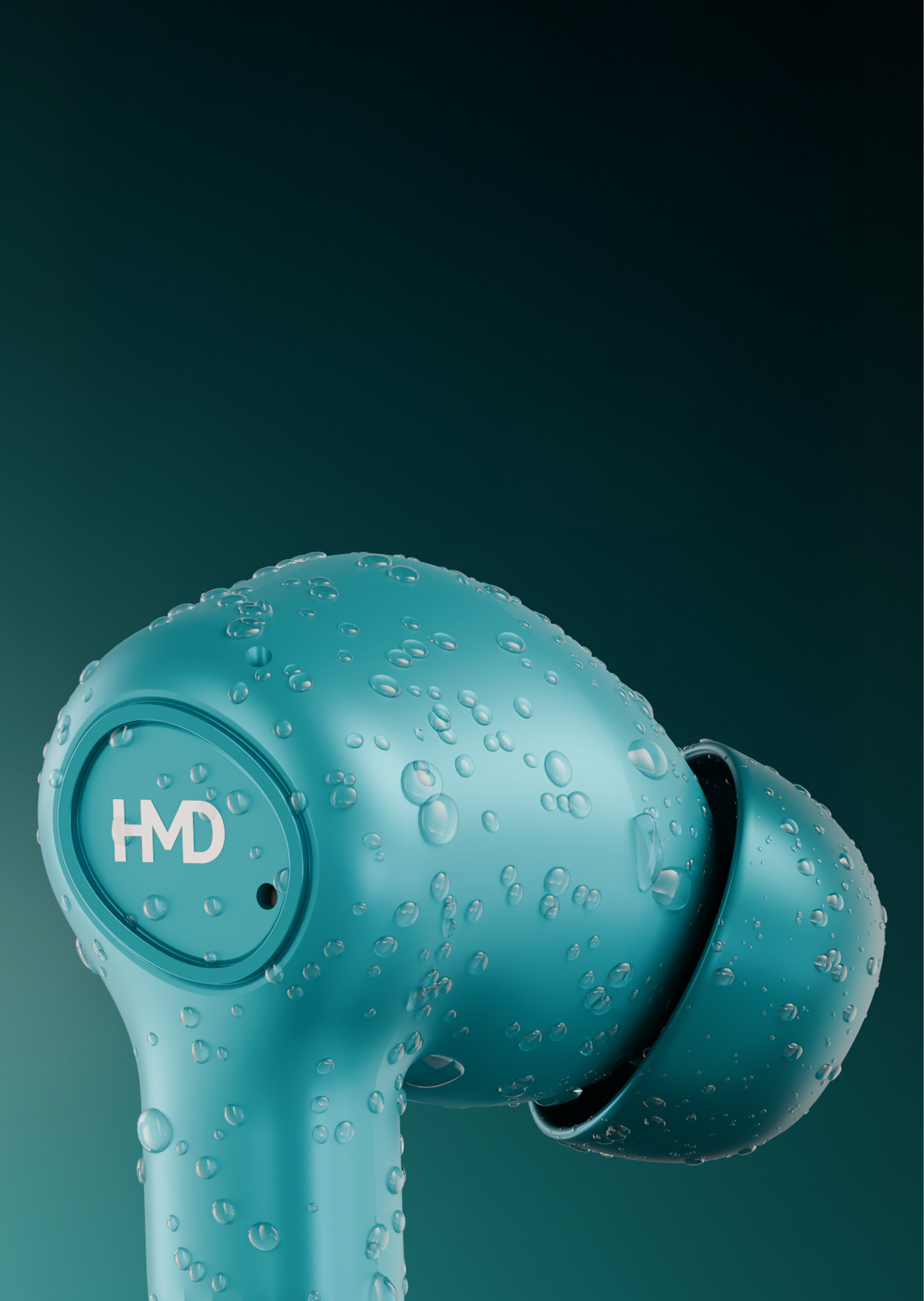 Wireless earbuds with sweat and splash resistance