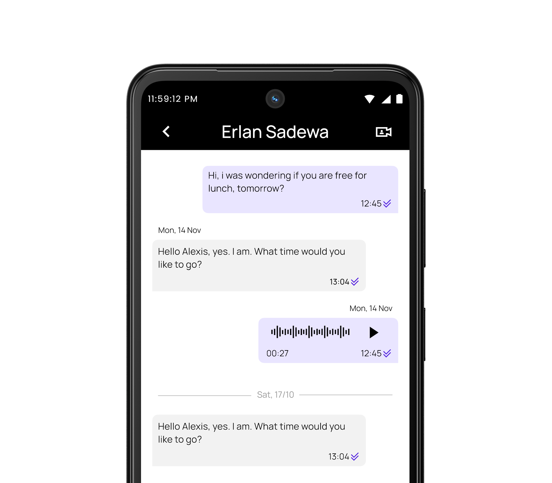 The Express Chat app is available on smartphones