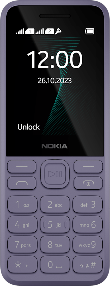 Purple Nokia 130M (2023) from Front