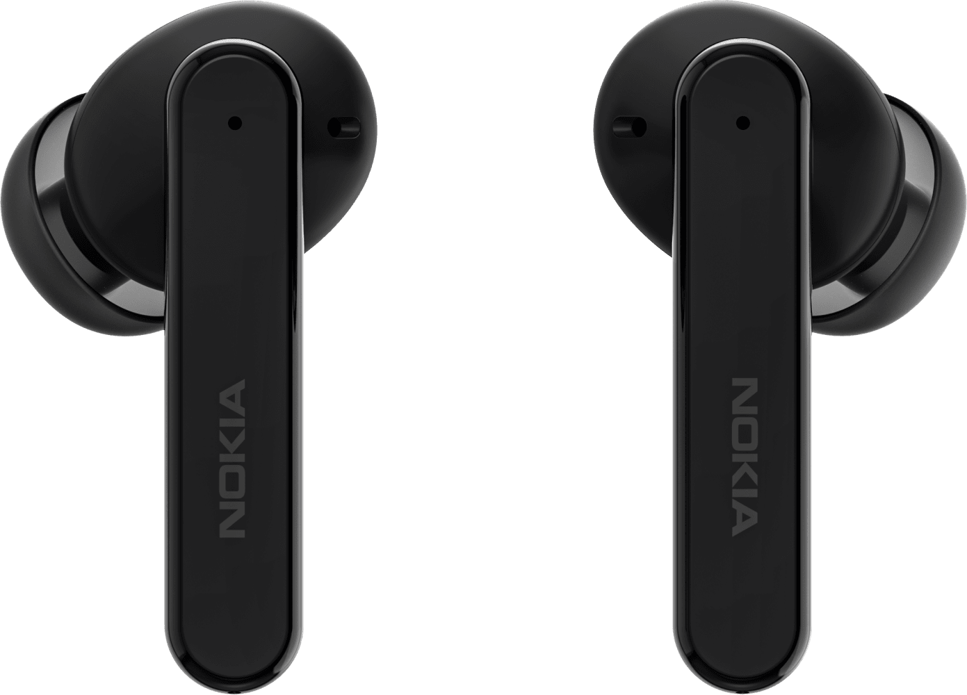 Förstora Svart Nokia Clarity Earbuds + från Tillbaka