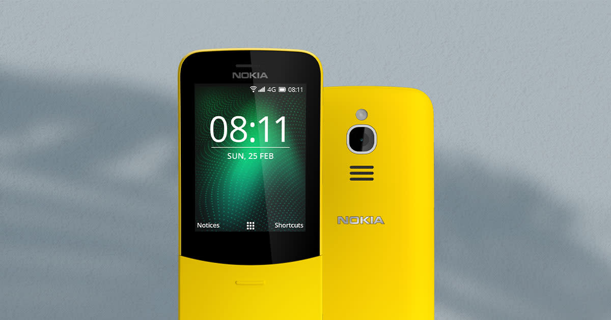 New Nokia 8110 4G TA-1059 Unlocked 4GB 512MB RAM Dual Sim 2MP KaiOS Slider  Phone