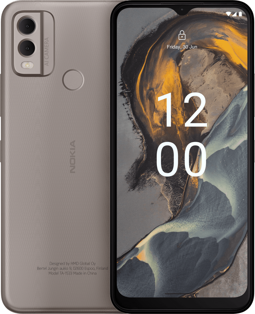 Enlarge Пясъчен Nokia C22 from Front and Back